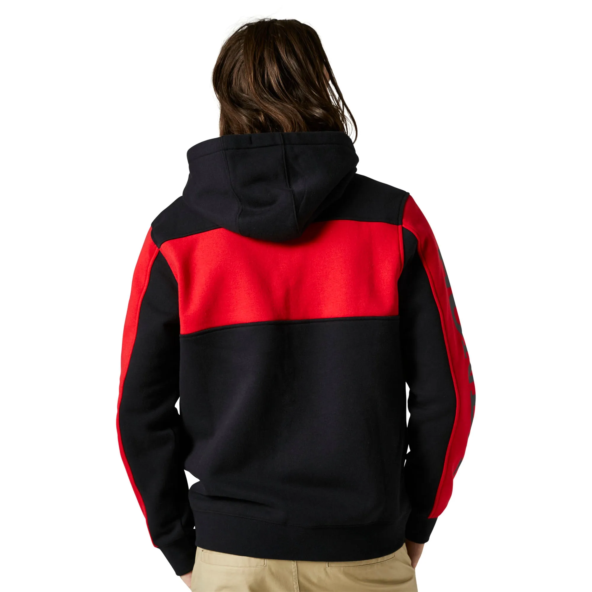 Fox Racing  Mens Black Red Honda Zip Up Fleece Hoodie Hoody Sweatshirt Fleece