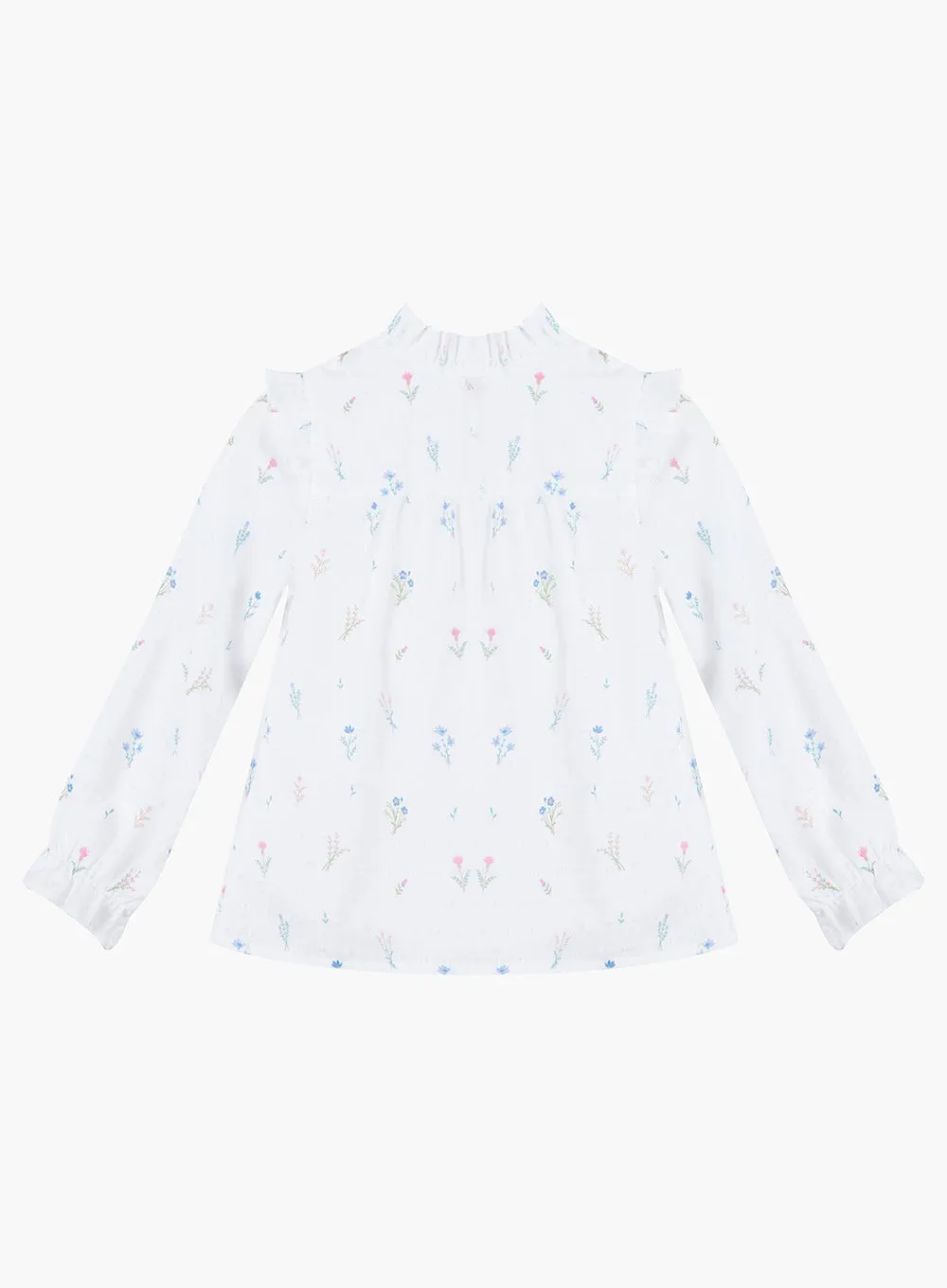Frances Floral Ruffle Blouse
