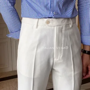 Frost White Men Formal Pants by Italian Vega®