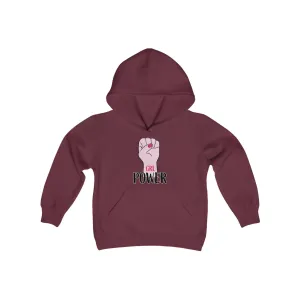 Girl Power Fist Youth Heavy Blend Hooded Sweatshirt
