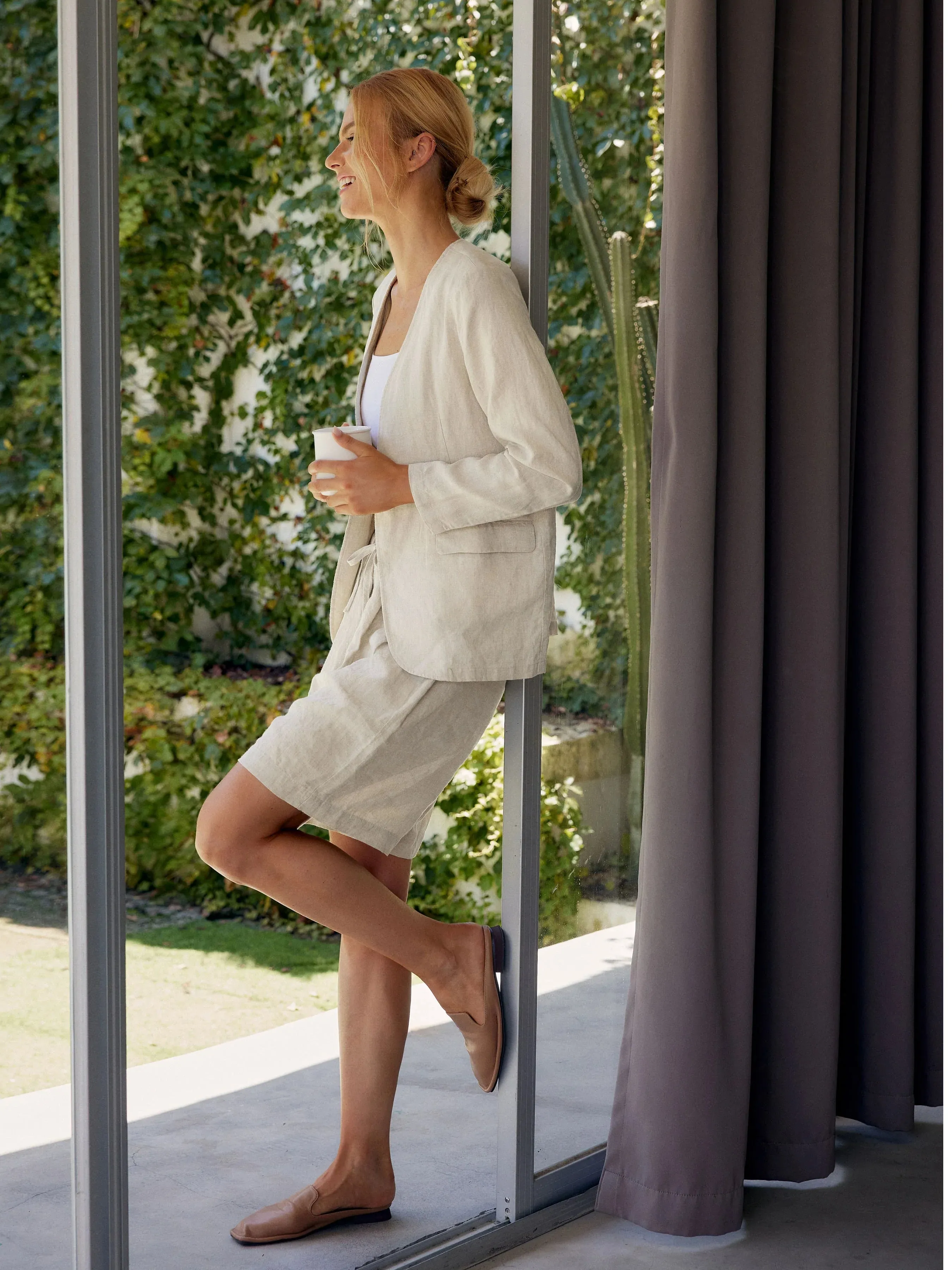 Hailey 100% Linen Relaxed Blazer