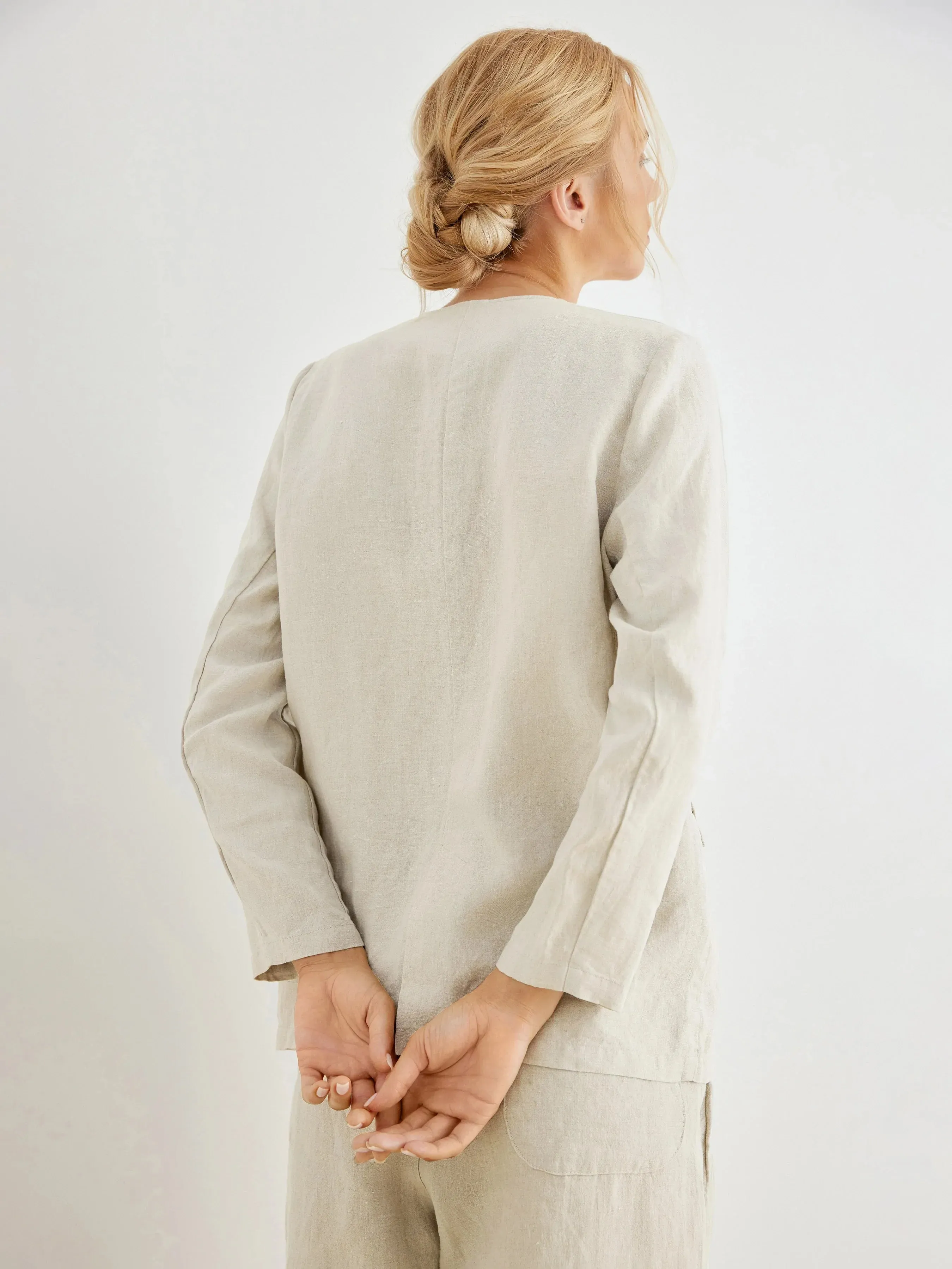 Hailey 100% Linen Relaxed Blazer