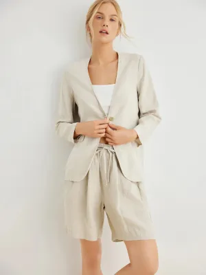 Hailey 100% Linen Relaxed Blazer