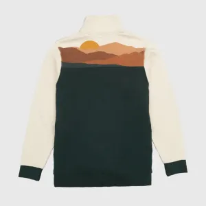 Happy Earth Mountain Sunset Organic Quarter-Zip
