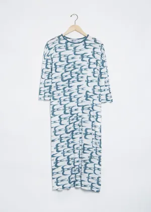 Hello Swallow Dress — White