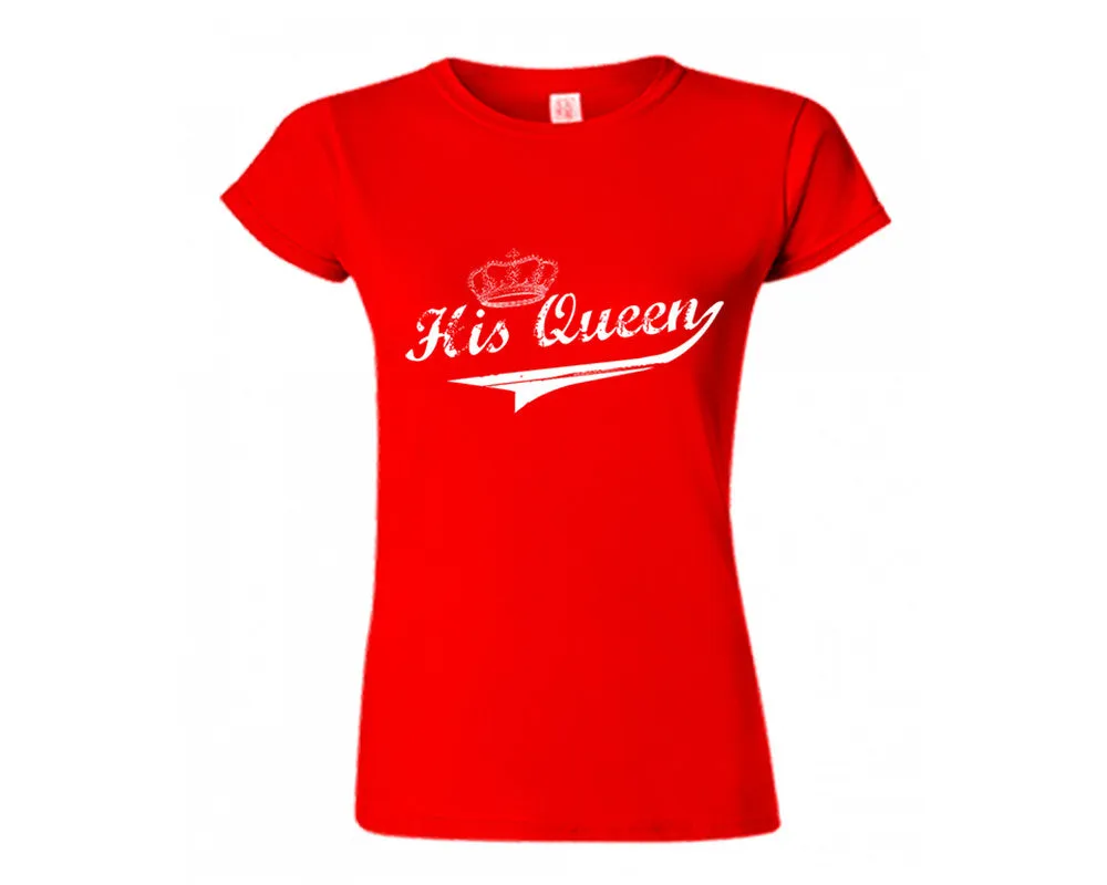 Her King & His Queen Couple Matching T-Shirts & Jogger Pants – 4-Piece Set: Men’s and Women’s Styles Sold Separately