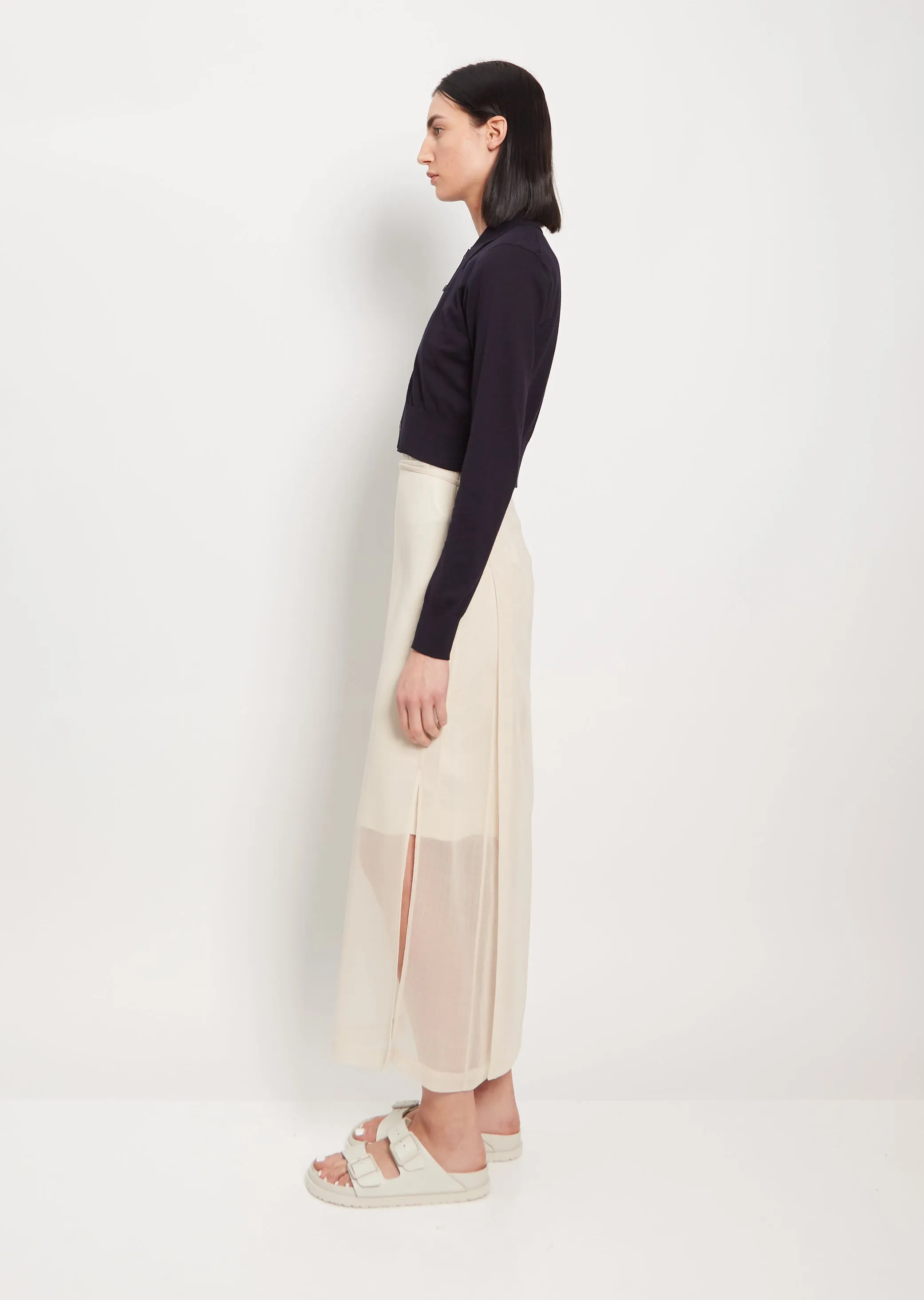 High Gauge Cotton Cardigan — Dark Navy