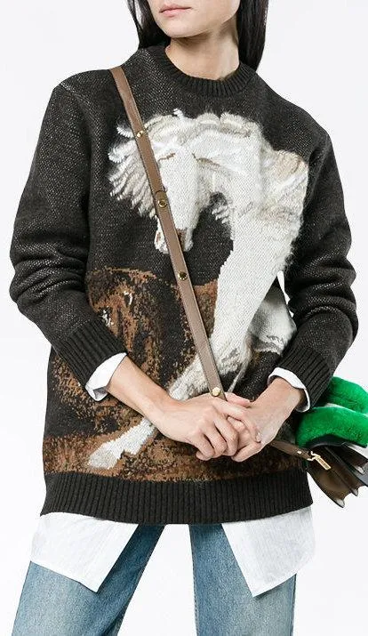 Horse & Lion Knit Sweater