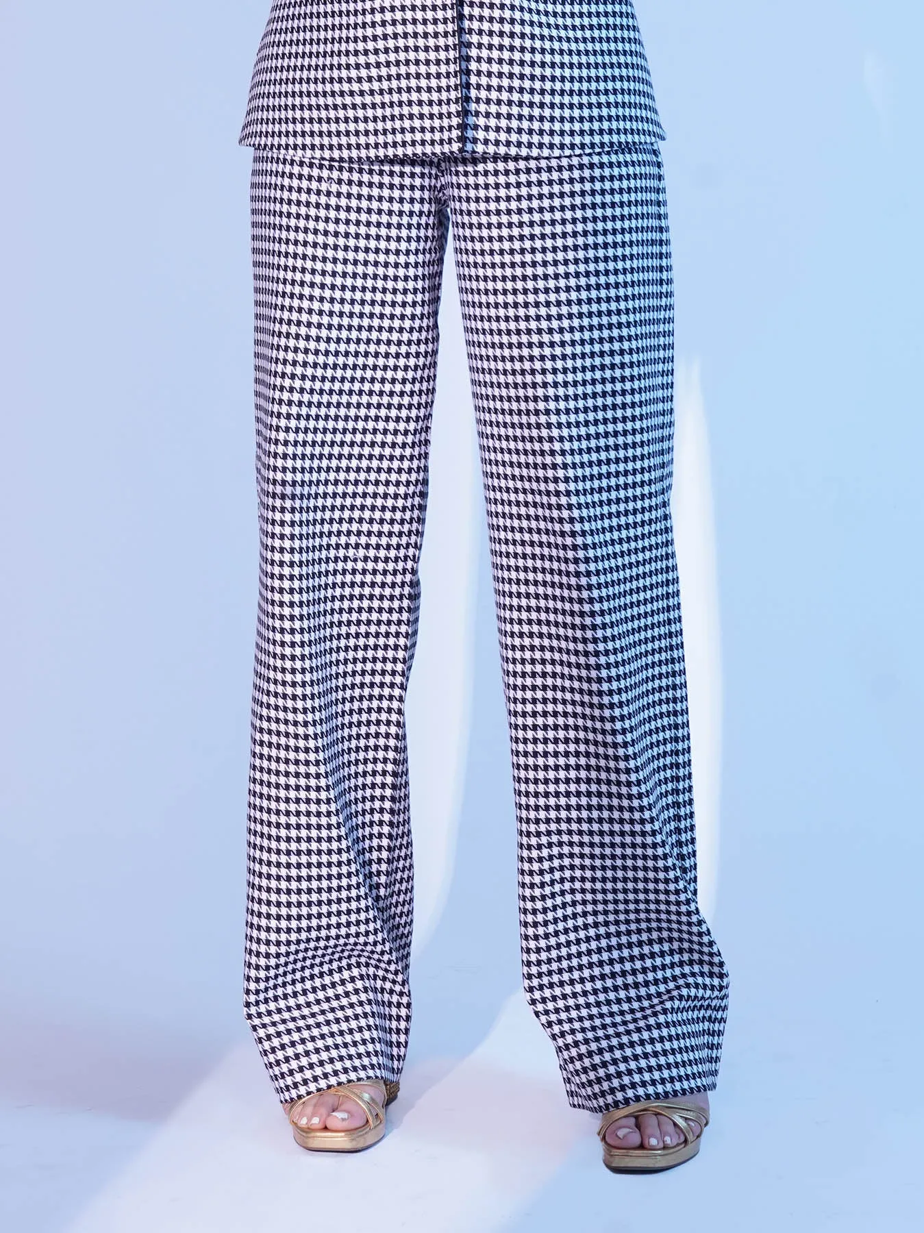 Houndstooth Straight Trouser