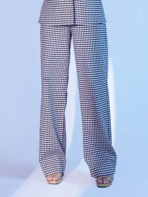 Houndstooth Straight Trouser