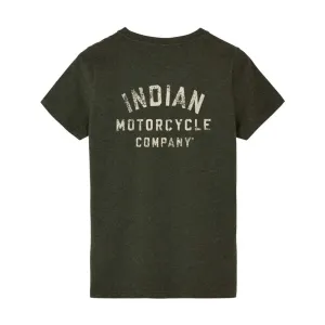 Indian Motorcycle  Womens Marl Crew Neck T-Shirt Tee Soft Lightweight Comfy Khaki