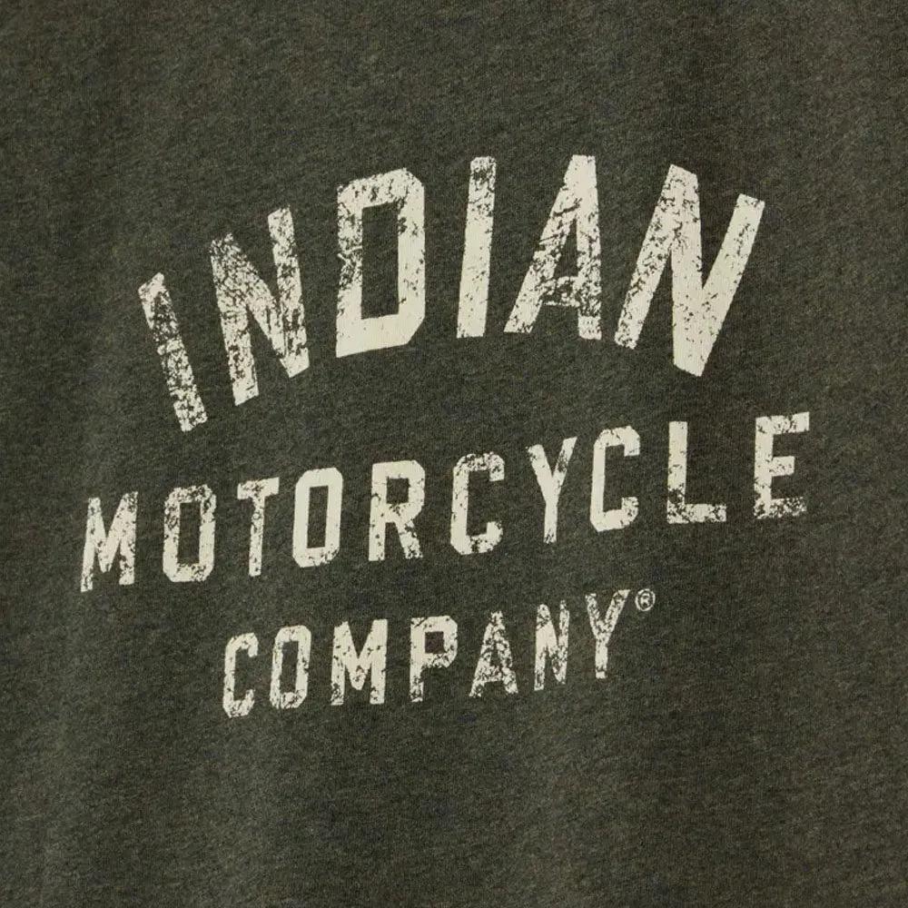 Indian Motorcycle  Womens Marl Crew Neck T-Shirt Tee Soft Lightweight Comfy Khaki