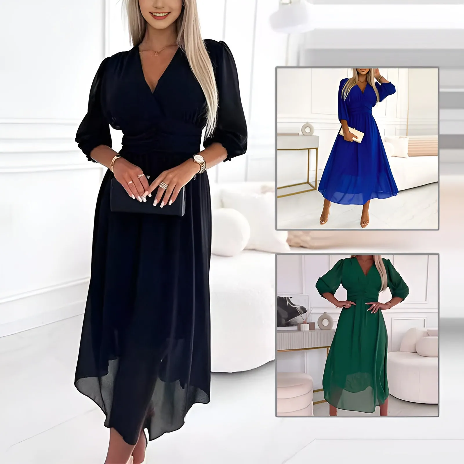 Ivette | Light Silk Chiffon Dress