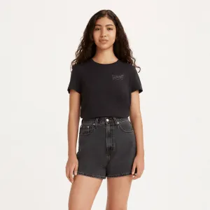 Levi's The Perfect Tee In Shimmer Batwing Outline Caviar Black