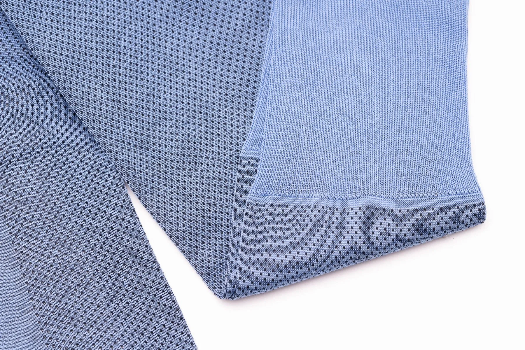 Light Blue & Navy Blue Two-Tone Cotton Socks