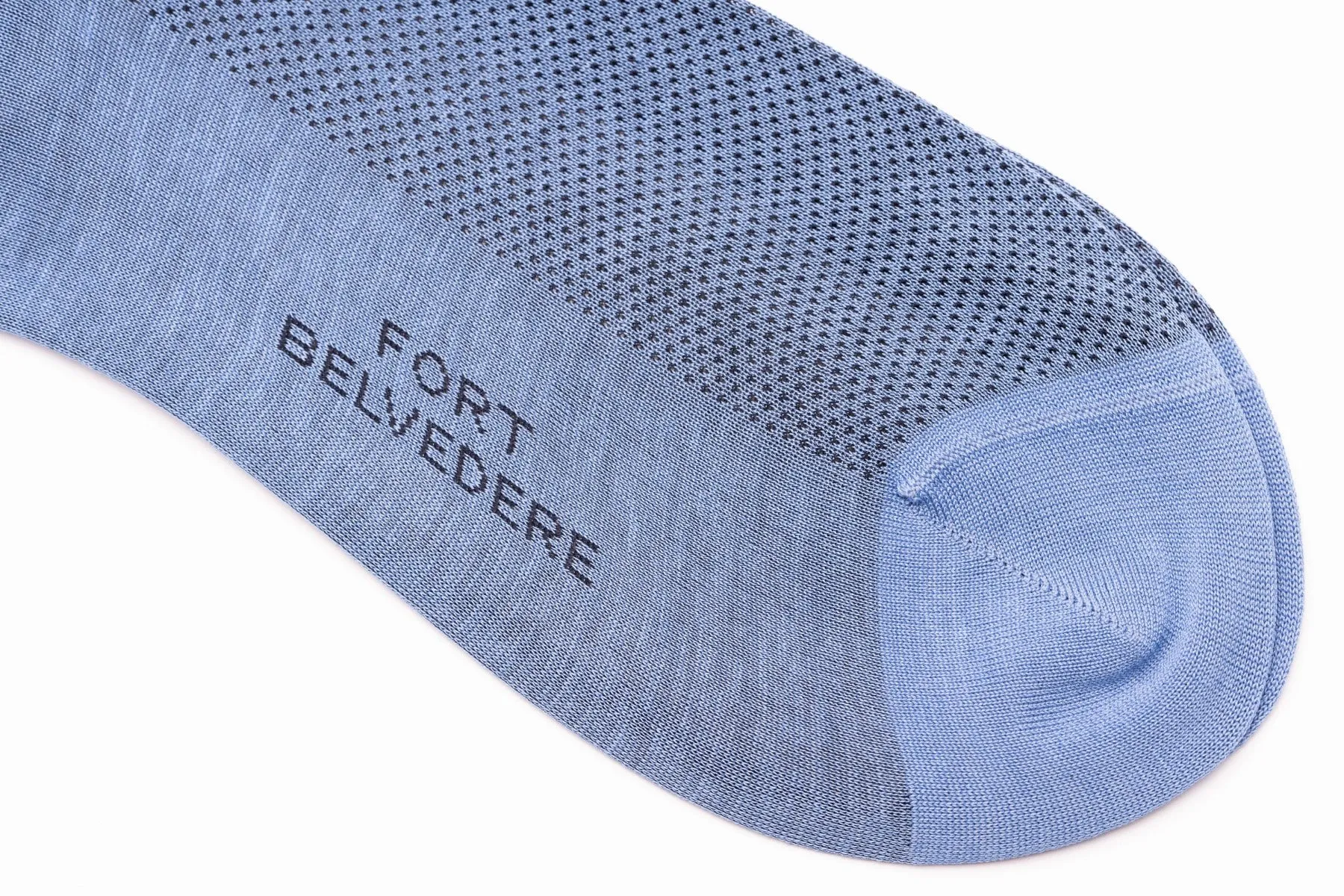 Light Blue & Navy Blue Two-Tone Cotton Socks