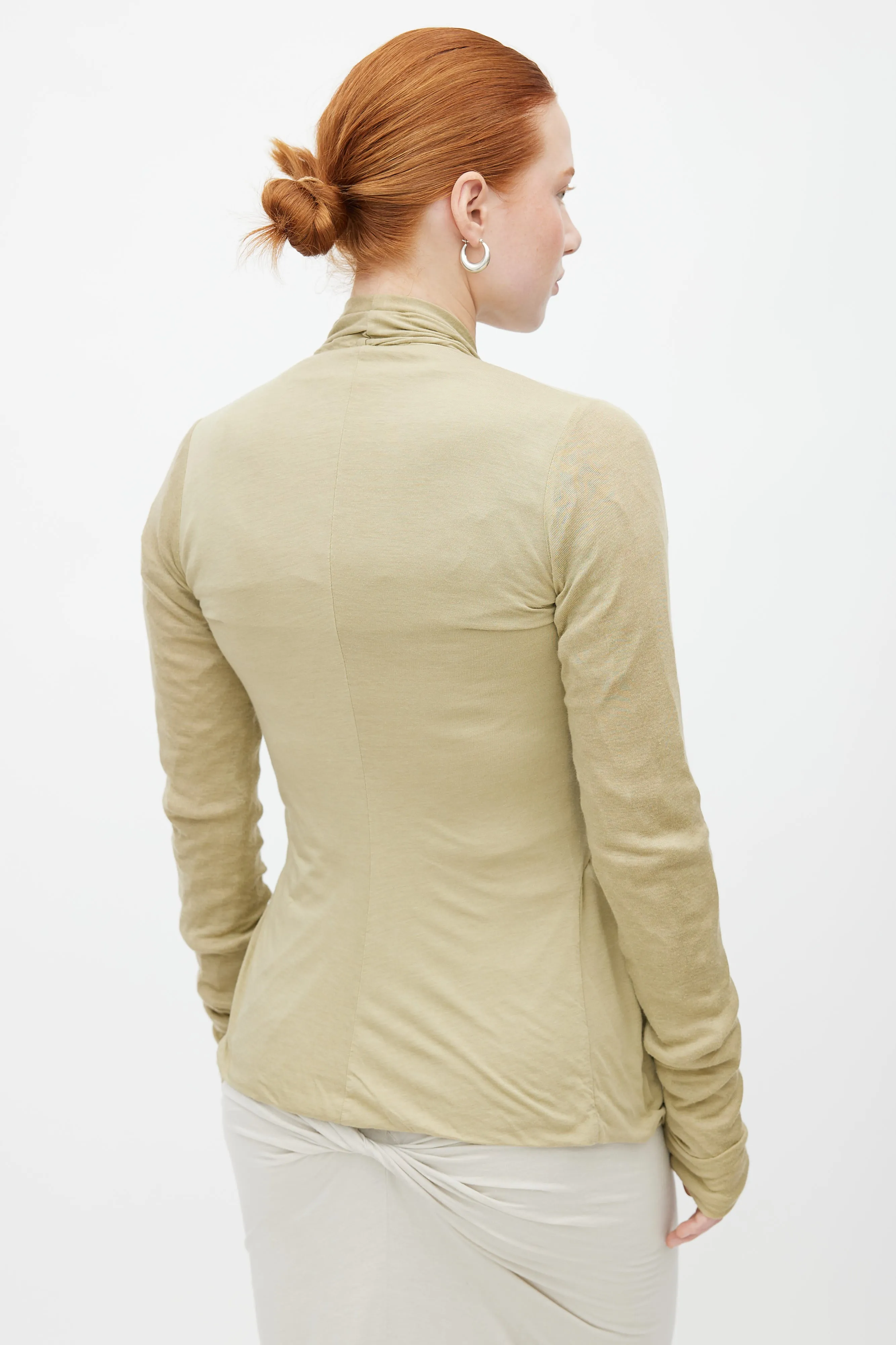 Lilies Light Green Wrap Cardigan