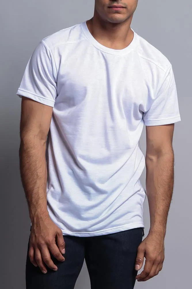 Long Side Zipper Extended Length T-Shirt