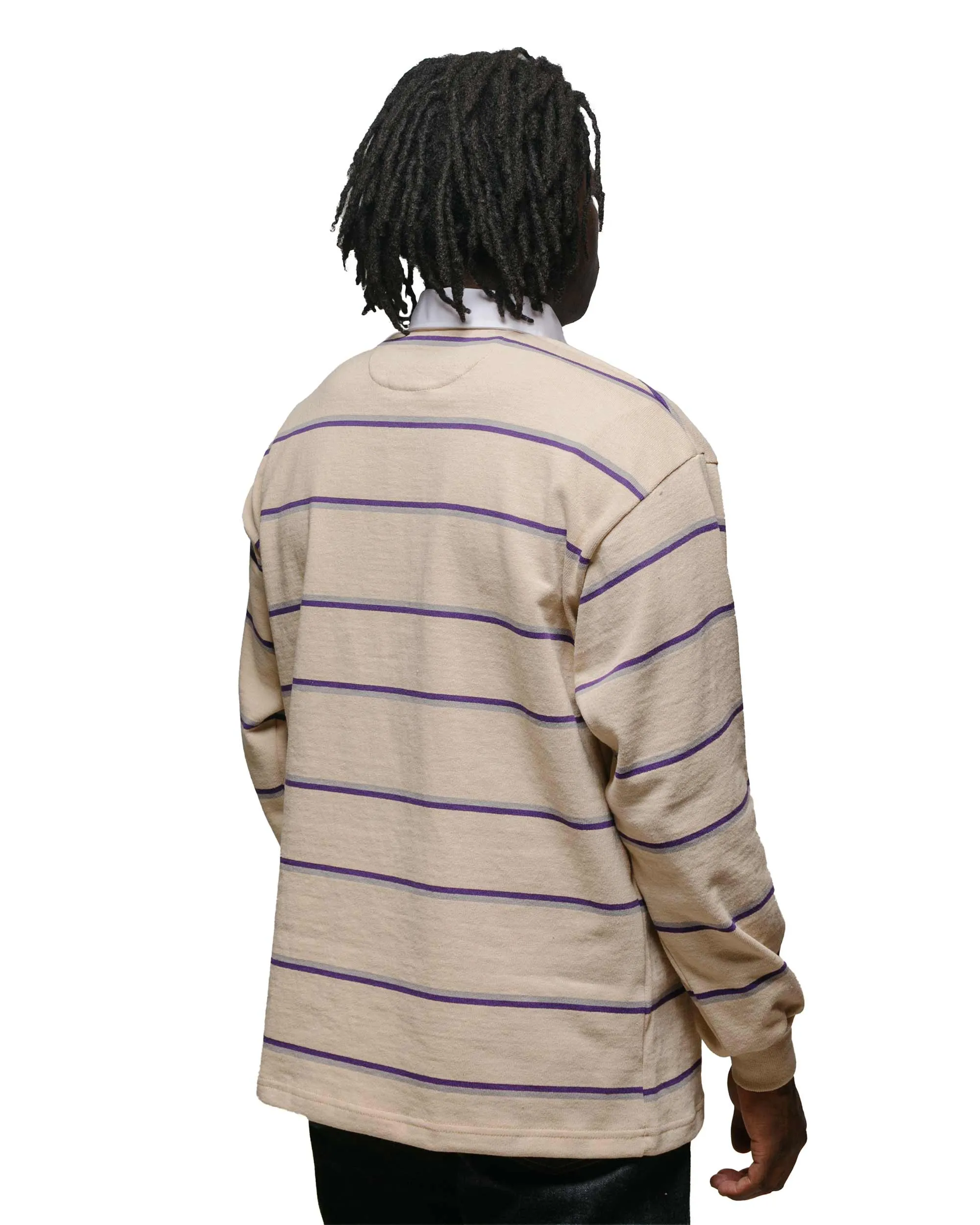 Lost & Found Classic Rugby Jersey Beige/Purple/Grey