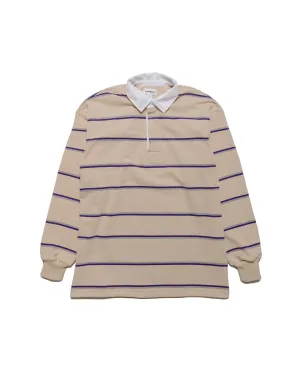 Lost & Found Classic Rugby Jersey Beige/Purple/Grey