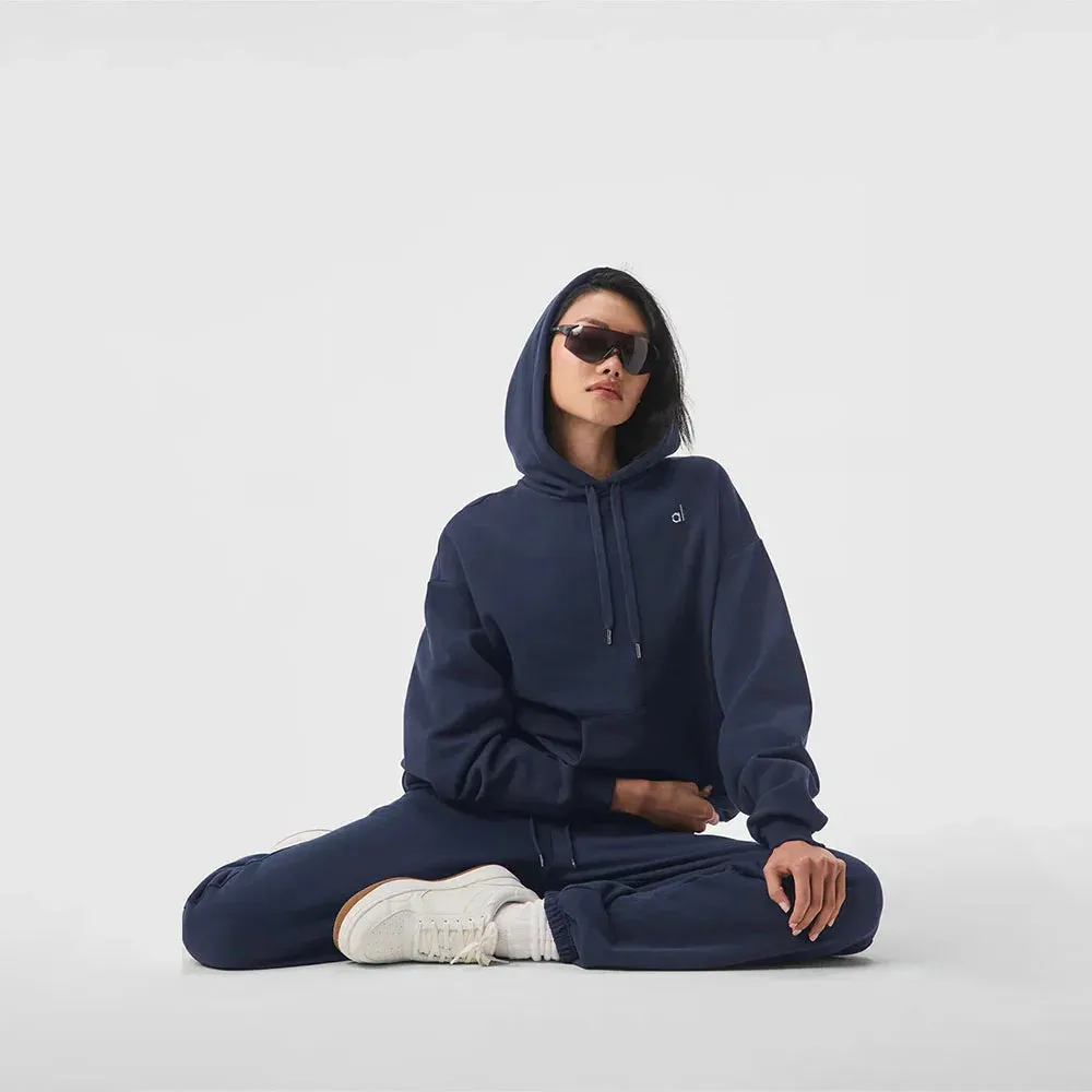 LVSANW Accolade Hoodie Cotton Loose Yoga Hoodie Drawstring Versatile Pure Sports Pullover Hoodie Outdoor Top Yoga Shirts Hooded