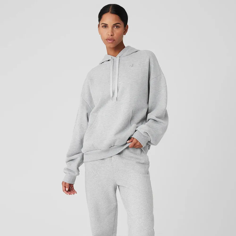 LVSANW Accolade Hoodie Cotton Loose Yoga Hoodie Drawstring Versatile Pure Sports Pullover Hoodie Outdoor Top Yoga Shirts Hooded