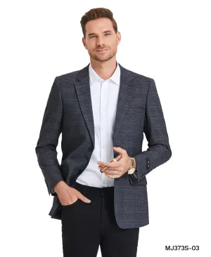 Men’s Plaid Slim-Fit Blazer with Notch Lapel – A Blend of Style &amp; Sophistication | D&K Menswear