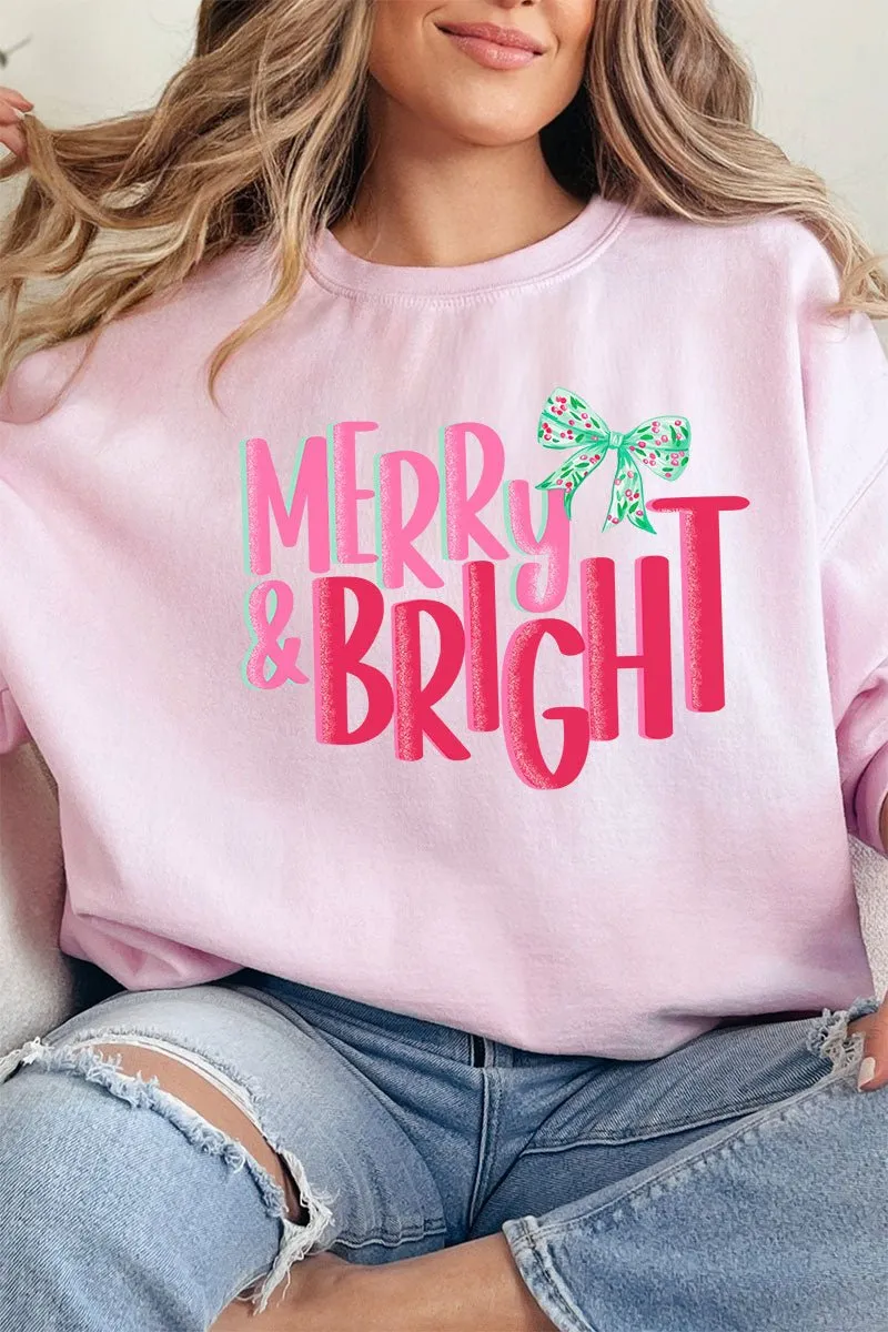 Merry And Bright Coquette Bow Unisex NuBlend Crew Sweatshirt