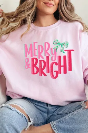 Merry And Bright Coquette Bow Unisex NuBlend Crew Sweatshirt