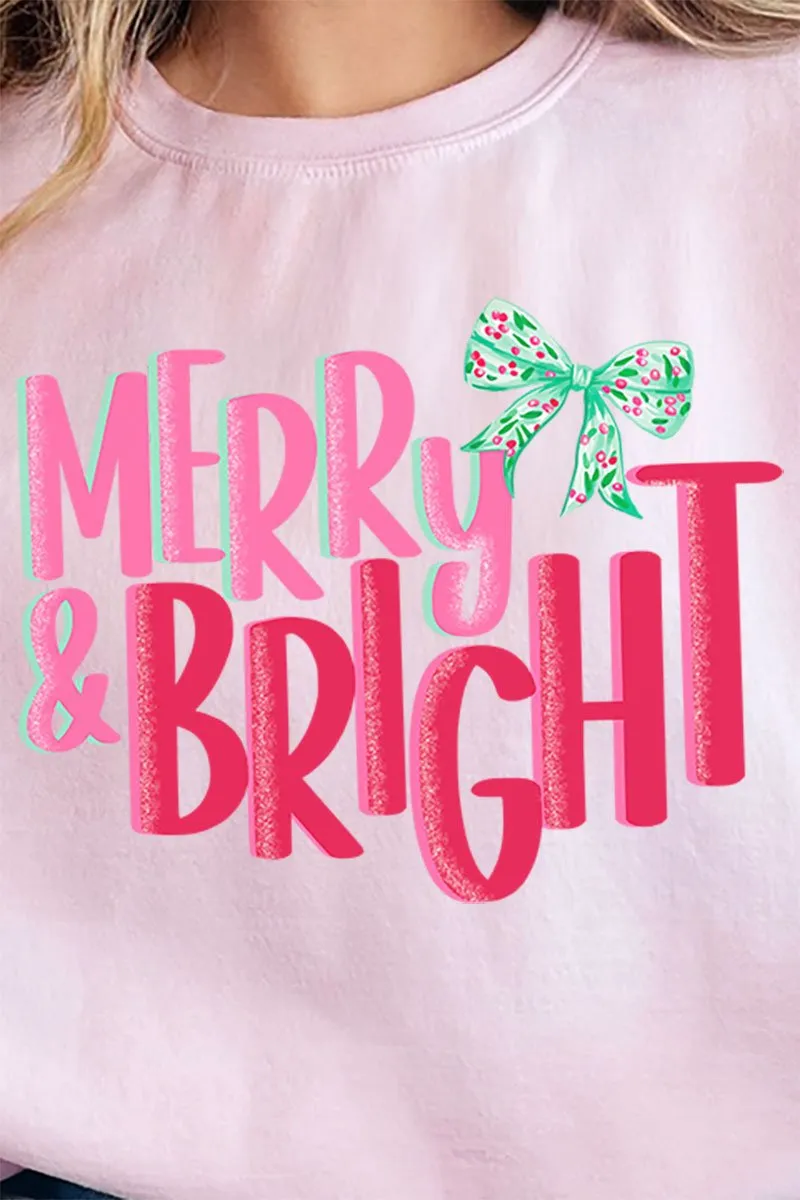 Merry And Bright Coquette Bow Unisex NuBlend Crew Sweatshirt