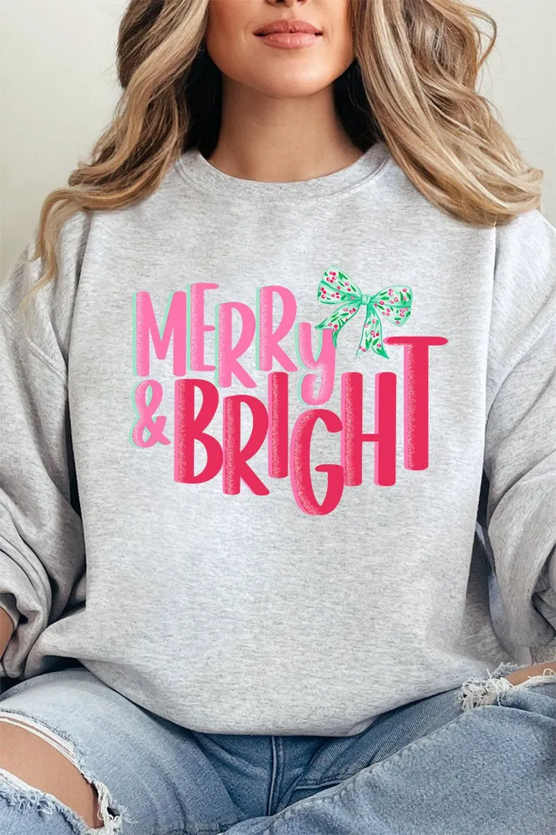 Merry And Bright Coquette Bow Unisex NuBlend Crew Sweatshirt