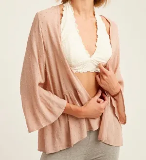 Mid Sleeve Blush Cardigan