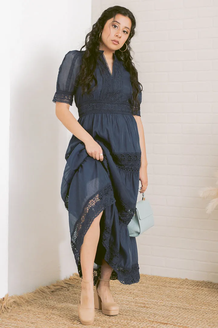 Midnight Sonata Maxi Dress | Navy