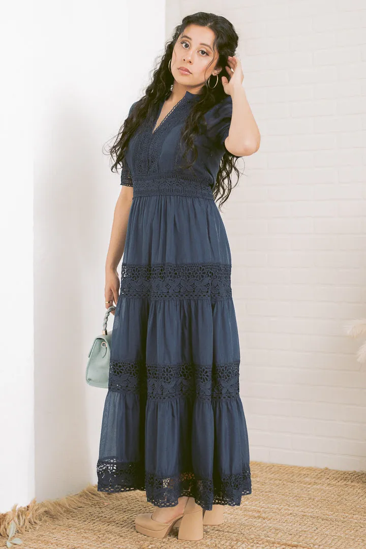 Midnight Sonata Maxi Dress | Navy