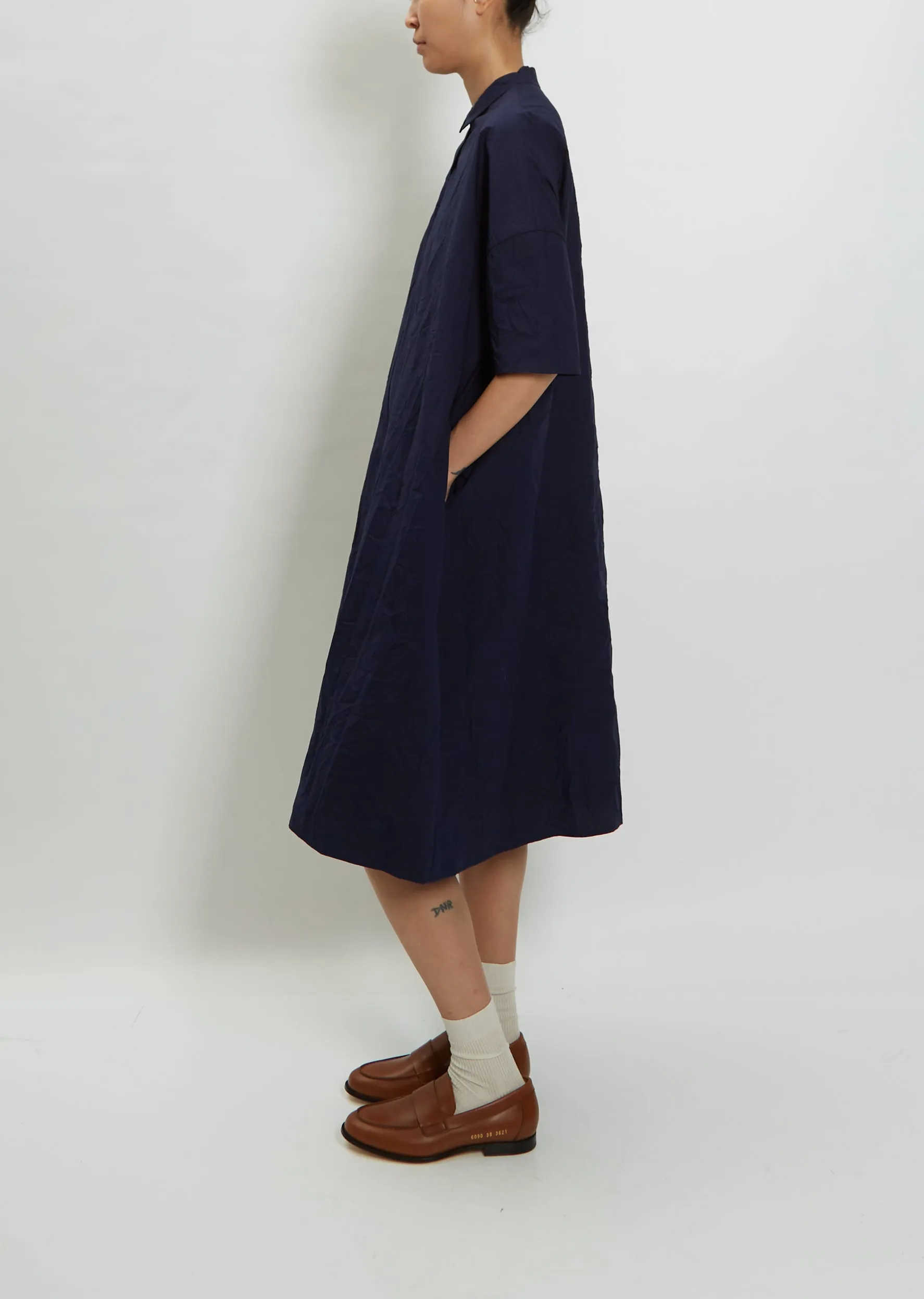 Mini Collar with Button Dress