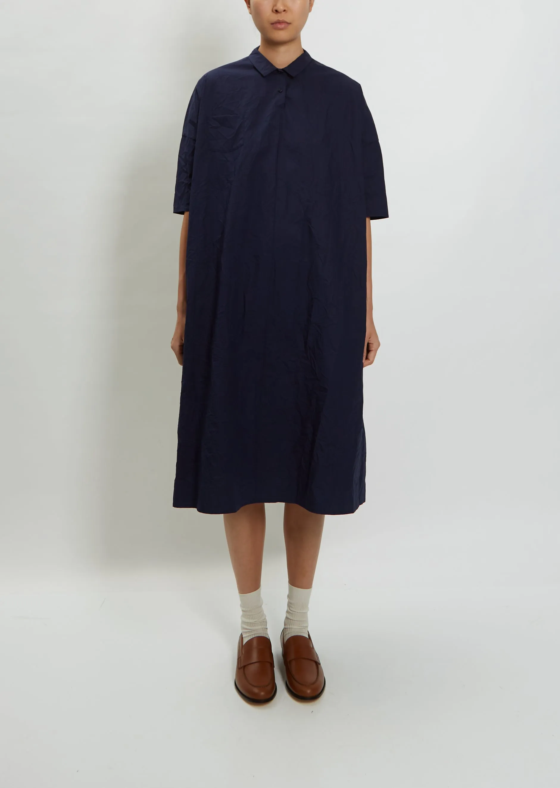 Mini Collar with Button Dress