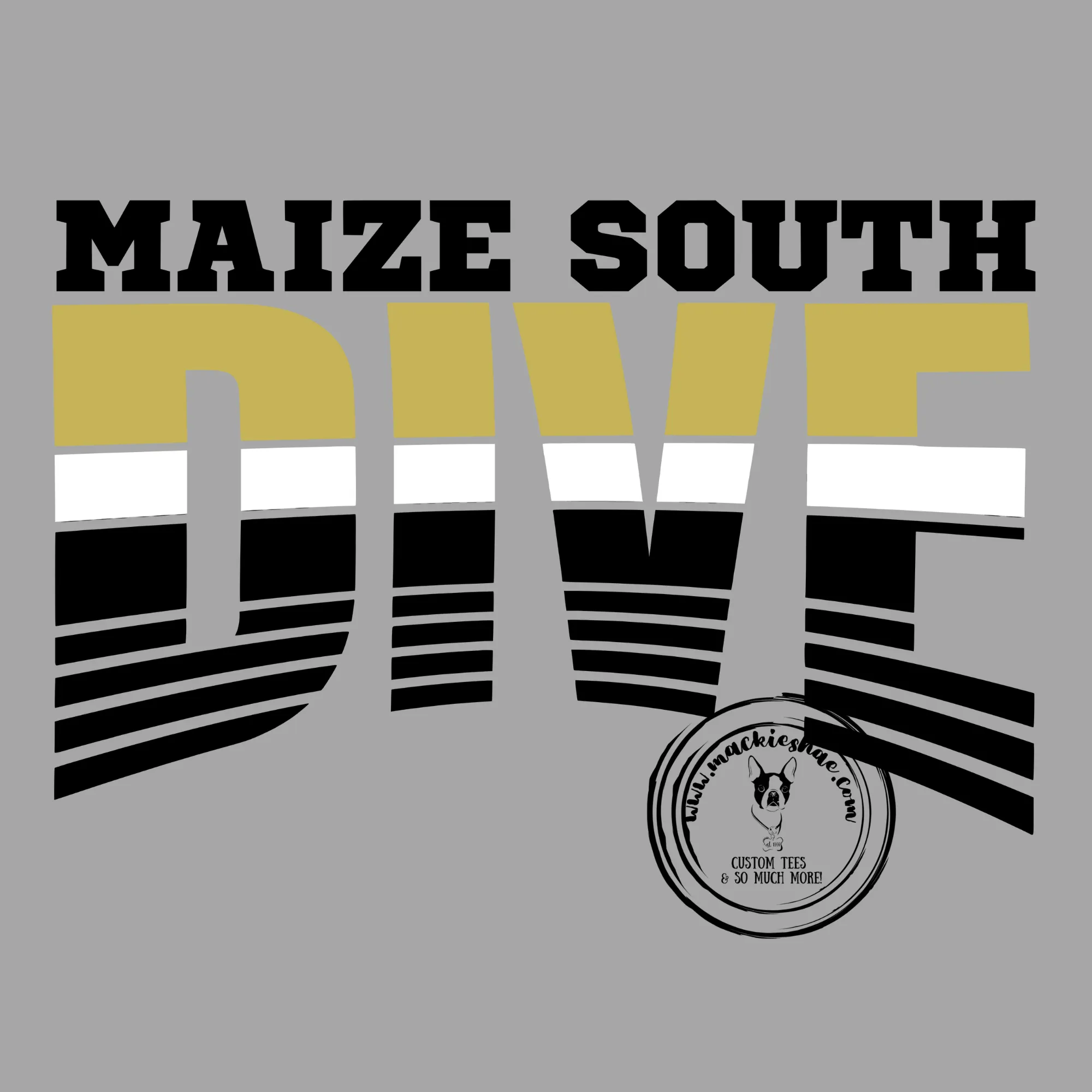 MSHS Swim- Maize South Dive Lines Grey Gear