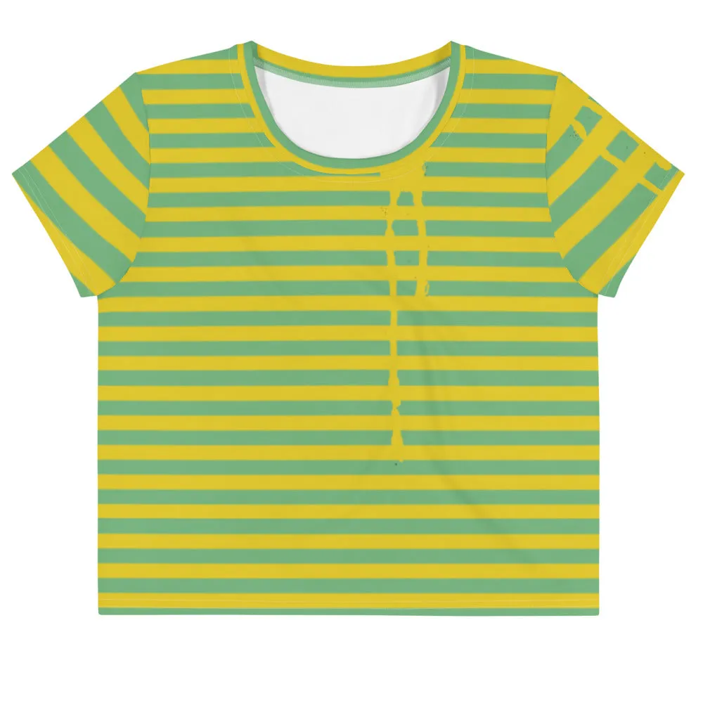 Mustard drip Crop Tee