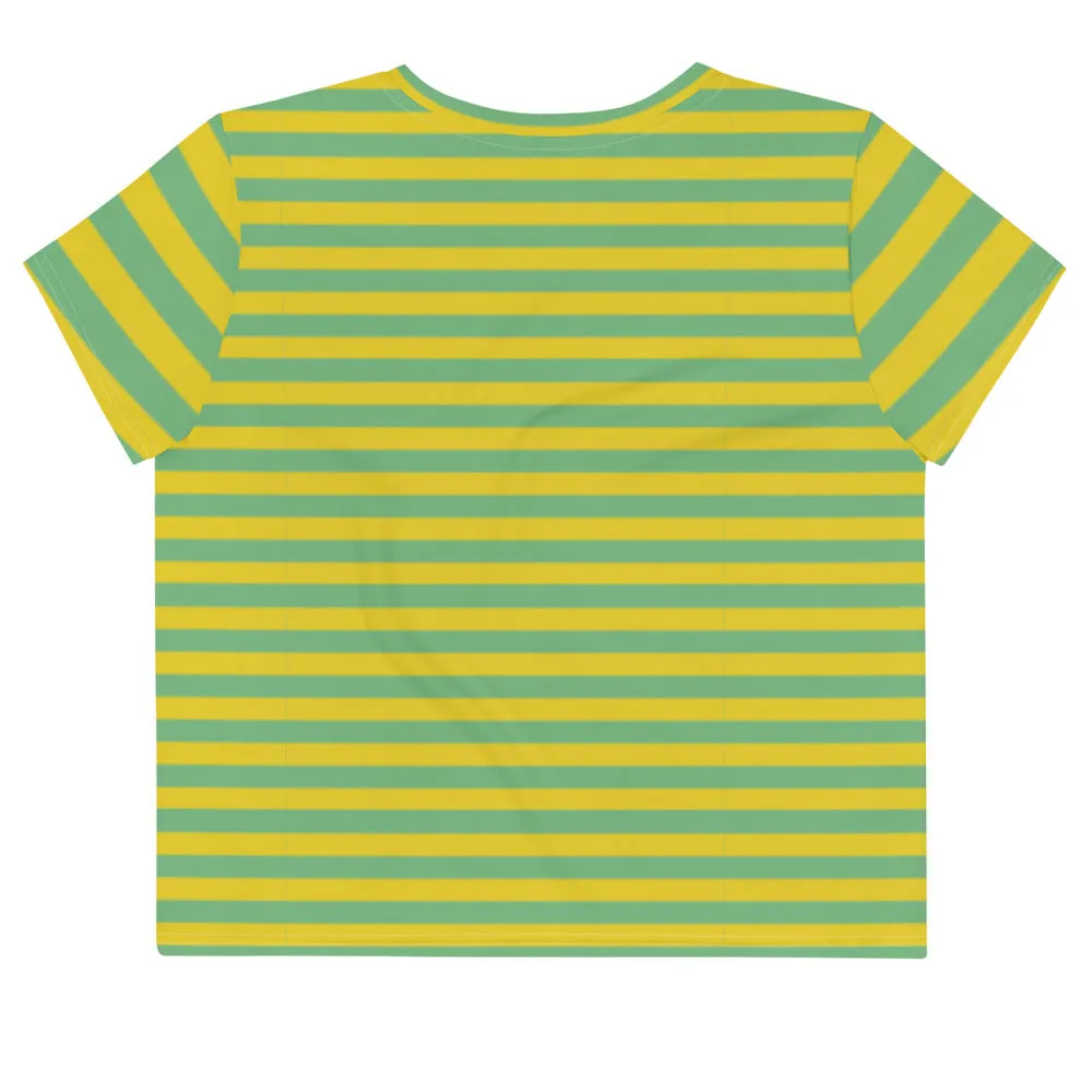 Mustard drip Crop Tee