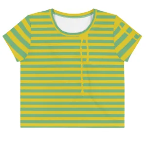 Mustard drip Crop Tee