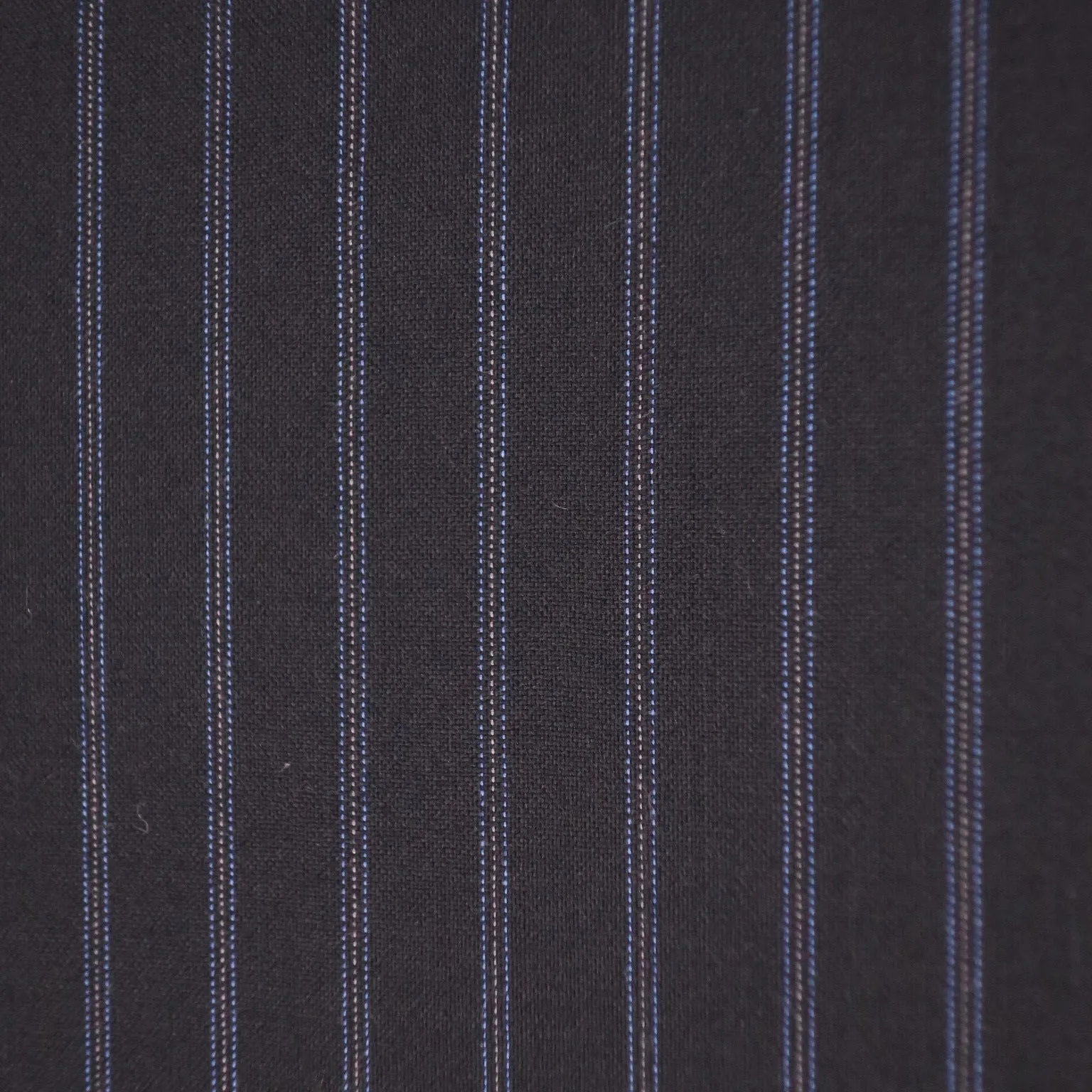 Navy and Blue Stripes Loro Piana Tropical Superfine Australian Wool Fabric