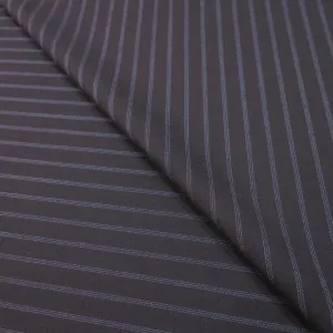 Navy and Blue Stripes Loro Piana Tropical Superfine Australian Wool Fabric