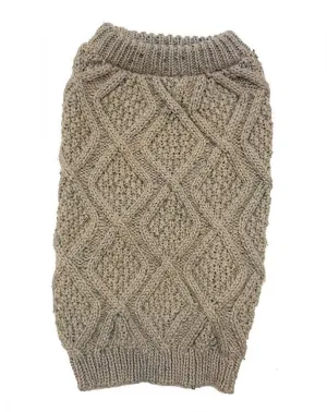 Outdoor Dog Fisherman Dog Sweater - Taupe - XX-Large - (29"-34" Neck to Tail)