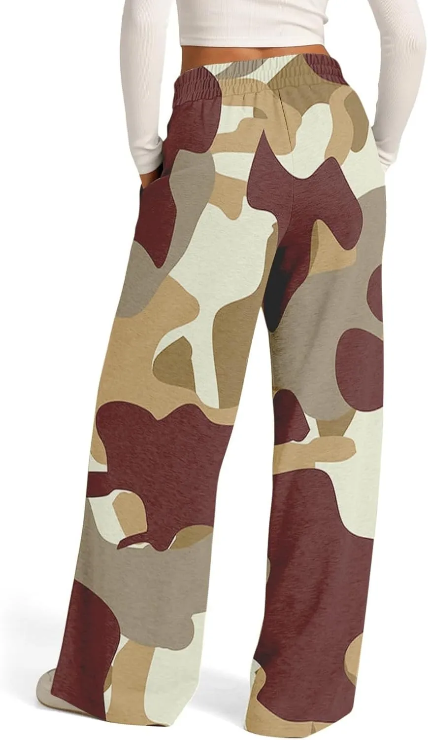 Pants for Women, Summer Straight Leg High Waisted Wide Linen Pants Loose
