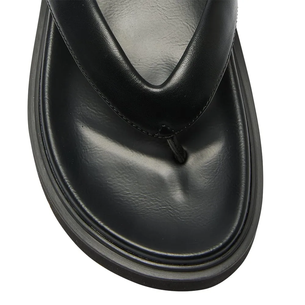 Paros Slide in Black Smooth