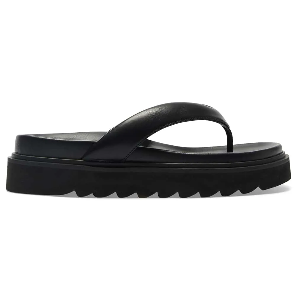 Paros Slide in Black Smooth