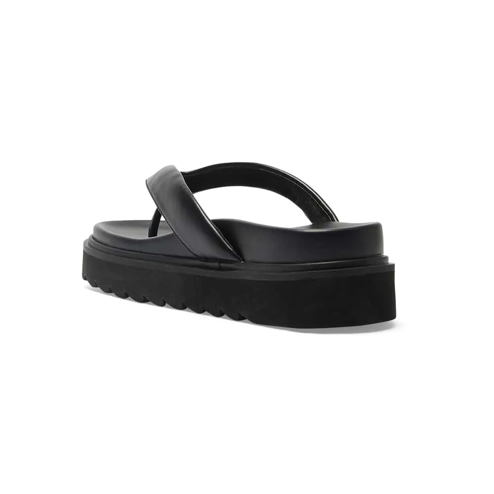 Paros Slide in Black Smooth