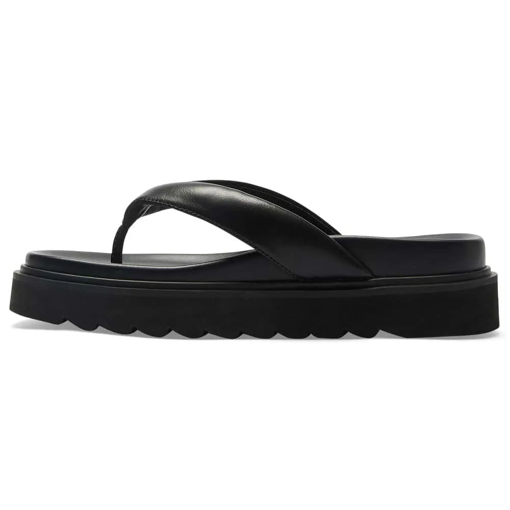 Paros Slide in Black Smooth