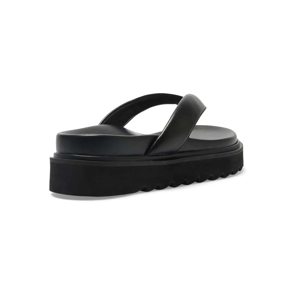 Paros Slide in Black Smooth