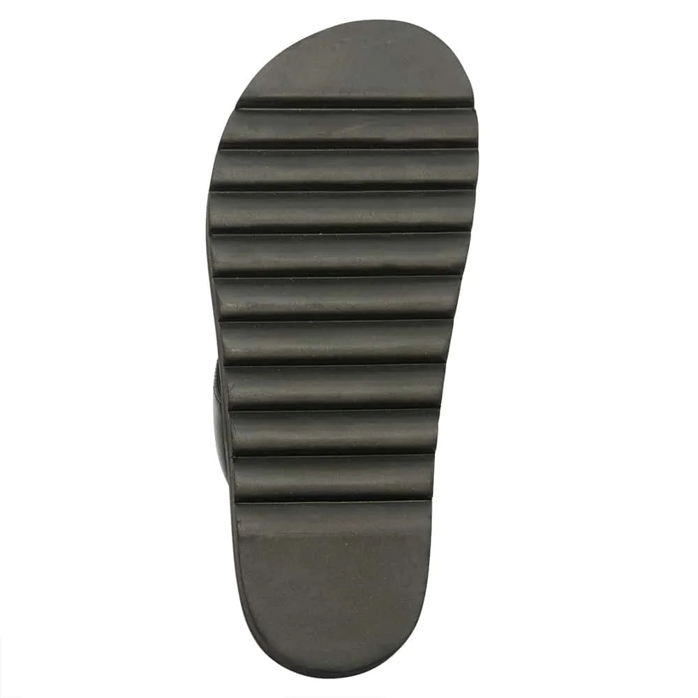 Paros Slide in Black Smooth